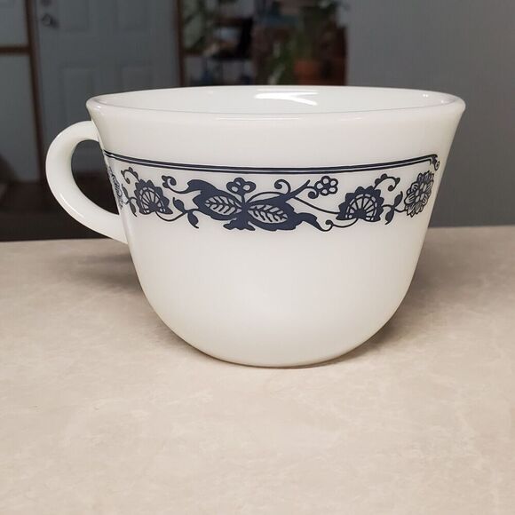 SOLD...Old Town Blue Corelle Flat Cup Coffee Tea Cup - Picture 3 of 5